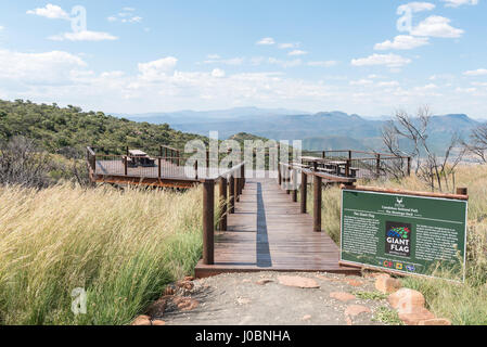 CAMDEBOO NATIONAL PARK, SUD AFRICA - 22 Marzo 2017: Il ponte di Montego viewpoint al parcheggio della Valle della desolazione vicino a Graaff Reinet ho Foto Stock