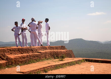 La Fortezza di Roccia di Sigiriya Nord provincia centrale dello Sri lanka Foto Stock