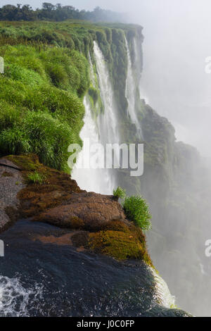 Cascate di Iguassù dal lato Argentino, Sito Patrimonio Mondiale dell'UNESCO, sul confine di Argentina e Brasile, Argentina Foto Stock