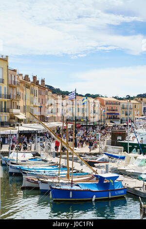 Quai Jean Jaures, Saint-Tropez, Var, Cote d'Azur, Provenza, Francia, Mediterranea Foto Stock