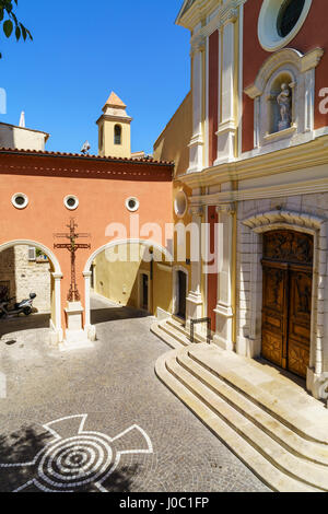 Città Vecchia, Antibes, Alpes Maritimes, Cote d'Azur, Provenza, Francia, Mediterranea Foto Stock