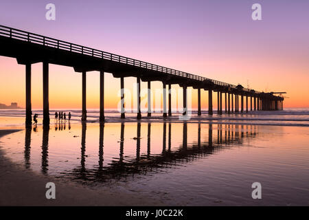 Scripps Pier, La Jolla, San Diego, California, Stati Uniti d'America Foto Stock