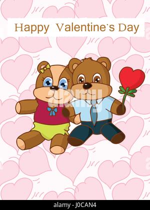 Carino coppia portano in amore Illustrazione Vettoriale