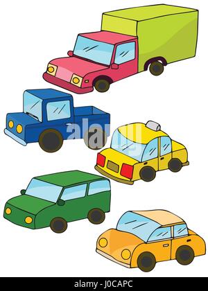 Colorata automobili giocattolo Illustrazione Vettoriale