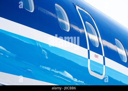 L'aereo porta di uscita di close-up Foto Stock