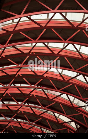 Docklands Light Railway DLR tetto, a Canary Wharf Foto Stock