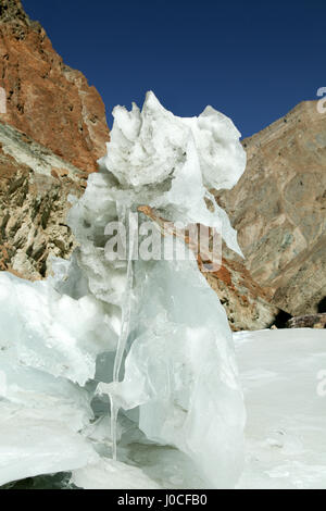 Neve, chadar trek ladakh, Jammu e Kashmir, India, Asia Foto Stock