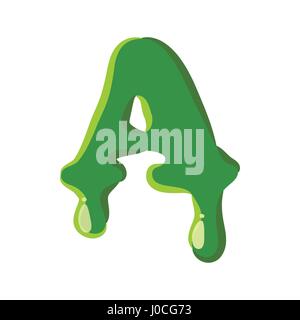 Lettera A fatto di melma verde Illustrazione Vettoriale