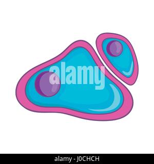 Nucleo cellulare icona, stile cartoon Illustrazione Vettoriale