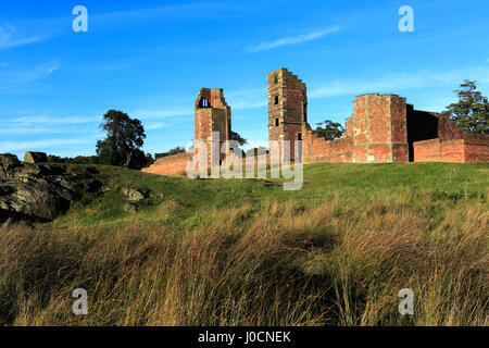 Le rovine di Glenfield Lodge Casa nel centro di Glenfield Lodge Park, Leicestershire, Inghilterra; Gran Bretagna; Regno Unito Foto Stock