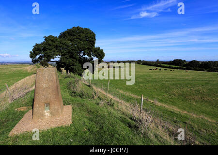 Estate vista sulla collina Burrough Iron Age Hillfort, vicino a Melton Mowbray, Leicestershire, England, Regno Unito Foto Stock