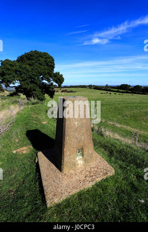 Estate vista sulla collina Burrough Iron Age Hillfort, vicino a Melton Mowbray, Leicestershire, England, Regno Unito Foto Stock