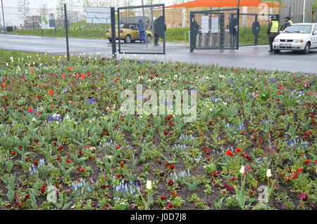 Berlino, Germania. Xii Apr, 2017. L'Esposizione Florovivaistica Internazionale Berlino 2017 si terrà dal 13. Da aprile a ottobre a Marzahn-Hellersdorf Credito: Markku Rainer Peltonen/Alamy Live News Foto Stock