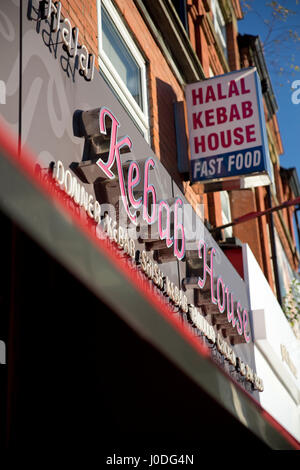 Cucina Mondiale Take Away, Oxford Road, Manchester quartiere studentesco, Greater Manchester Foto Stock