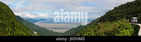 Orizzontale vista panoramica del Hai Van Pass, Vietnam Foto Stock