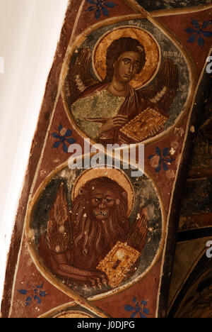 I cristiani ortodossi la settimana della Passione, Pasqua sull'isola greca dell'Apocalisse (PATMOS) - Il monastero di San Giovanni Foto Stock