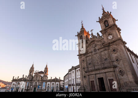 La Chiesa della Santa Croce, Igreja de Santa Cruz, e Igreja de São Marco Braga, Portogallo Foto Stock