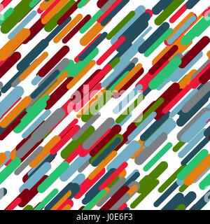 Vettore geometrico seamless pattern. Abstract background. Colorate irregolari tessitura diagonale. Semplice design. Testurizzato linee inclinate ornamento. Illustrazione Vettoriale