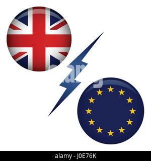 BREXIT UK Referendum intestazione grafica Illustrazione Vettoriale