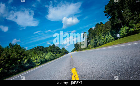 Vista su strada prospettiva, Louisiana, Stati Uniti d'America Foto Stock