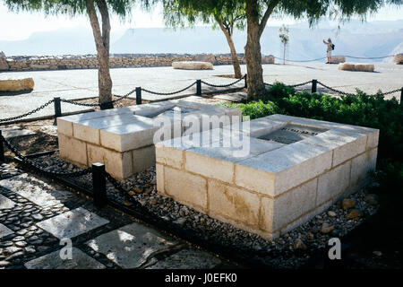 La Tomba di Dadid Ben-Gurion e Paula Ben Gurion nel Negev, Israele. Foto Stock