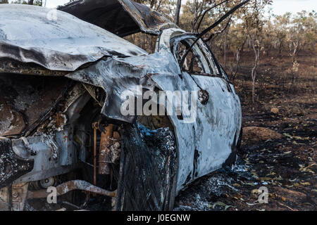 Bruciata auto in Katherine Parco Nazionale Foto Stock