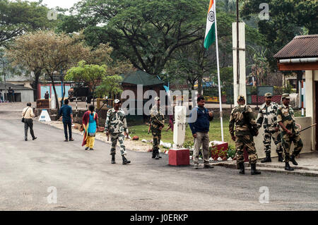 Commando sul confine a dawki, Meghalaya, India Foto Stock
