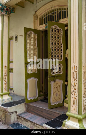 Vecchia casa di karmkand pandit, sidhpur, Patan, Gujarat, India, Asia Foto Stock
