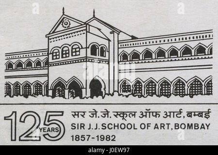 Primo giorno la copertura di sir j j School of Art di Mumbai, Maharashtra, India, Asia Foto Stock