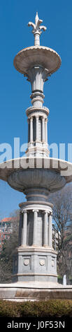 Fontana Parque del Oeste, Madrid, Spagna Foto Stock