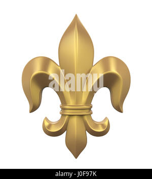 Fleur de Lis isolato Foto Stock