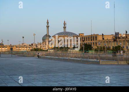 L Imam Hasan segnalatori acustici Askari moschea di Qom, la capitale di Qom Provincia di Iran Foto Stock