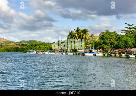 La Boca resort area nel Sanctus Spiritus Regione di Cuba. Foto Stock