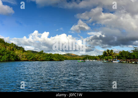 La Boca resort area nel Sanctus Spiritus Regione di Cuba. Foto Stock