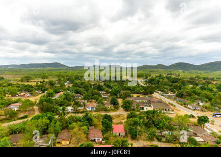 Panorama di Manaca Iznaga in la Valle de los Ingenios, Trinidad, Cuba Foto Stock