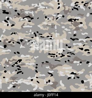 Multicam Camouflage pattern senza giunture Illustrazione Vettoriale