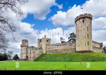 Il Castello di Warwick, Warwickshire, Inghilterra, Regno Unito Foto Stock