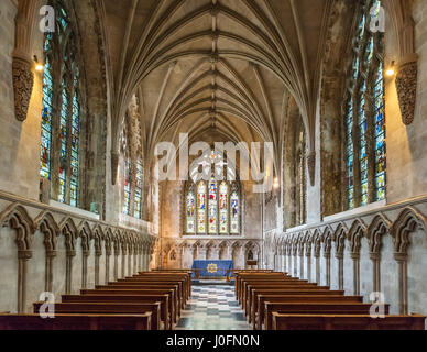 St Albans Cathedral. Medieval del XIV secolo la Cappella Madonna della Cattedrale e Chiesa Abbaziale di St Alban, St Albans, Hertfordshire, Inghilterra, Regno Unito Foto Stock