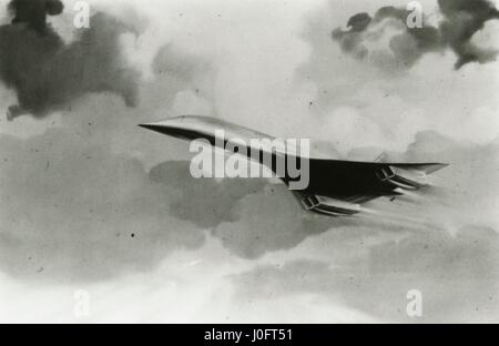 L'artista impressione di Concorde in volo Foto Stock