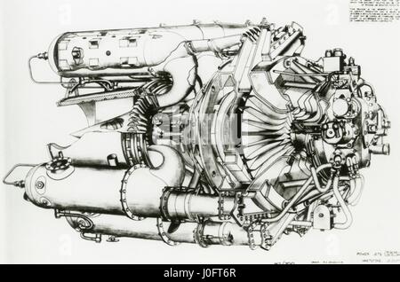 Diagramma di potenza getti" W2/700 jet motore Foto Stock