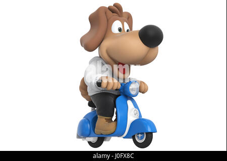 Cartoon cane cucciolo simpatico personaggio Foto Stock