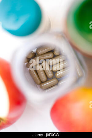 Pillole in giare, macro Foto Stock