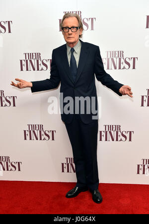 Bill Nighy partecipando alla premiere di 'i loro migliori" al BFI Southbank di Londra. Foto Stock