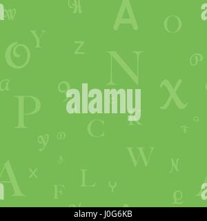 Vector seamless pattern con lettere dell'alfabeto Illustrazione Vettoriale