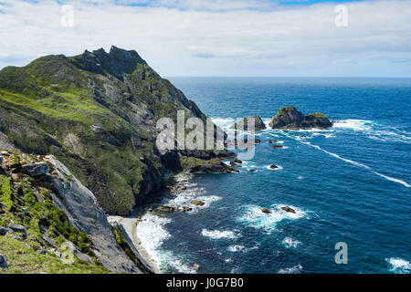 Testa Sturrall Sturrall e rocce, vicino a Port (Porta), County Donegal, Irlanda Foto Stock