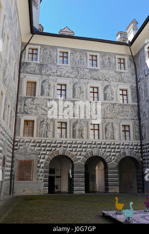 Schloss Ambras Castello, Innsbruck, Austria Foto Stock