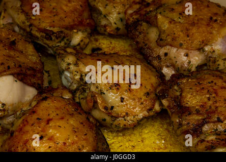 Fritto di pollo Cosce, close-up Foto Stock