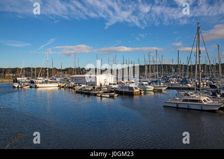 Chatham Maritime Marina sul fiume Medway nel Kent, Inghilterra. Foto Stock