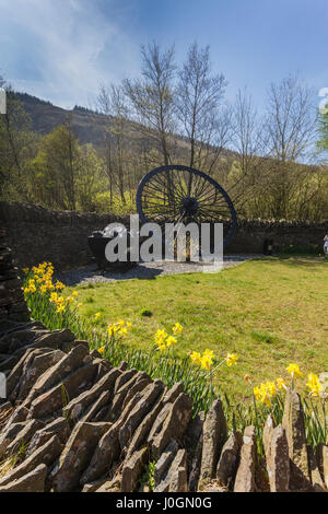 La catastrofe mineraria Memorial presso il sito del Cambriano Colliery, Clydach Vale Foto Stock