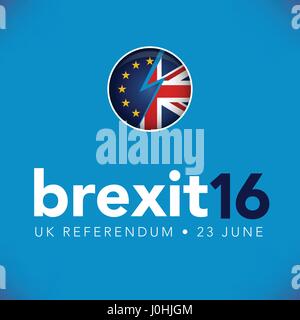 BREXIT UK Referendum intestazione grafica Illustrazione Vettoriale